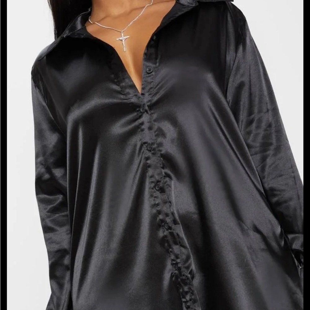 Pretty little thing satin shirt dress - Picture 5 of 7